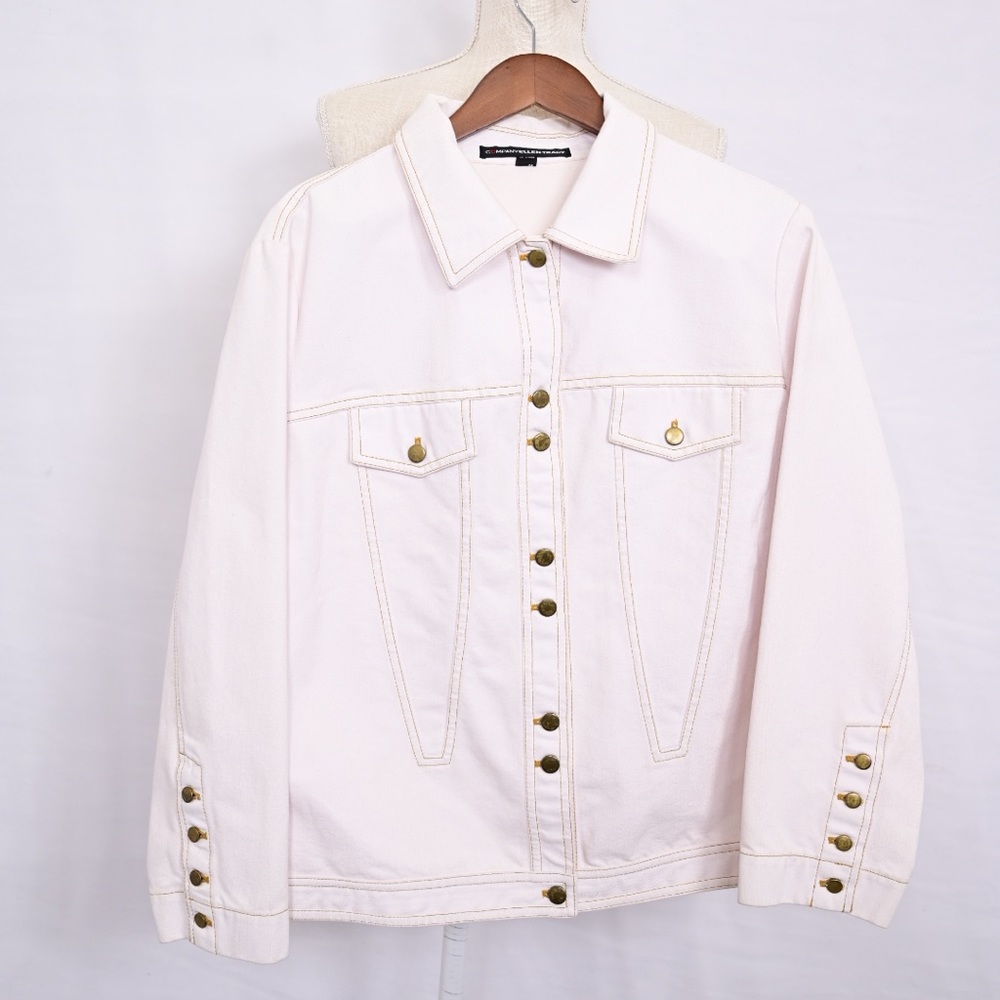 Ellen Tracy White Jean Jacket
